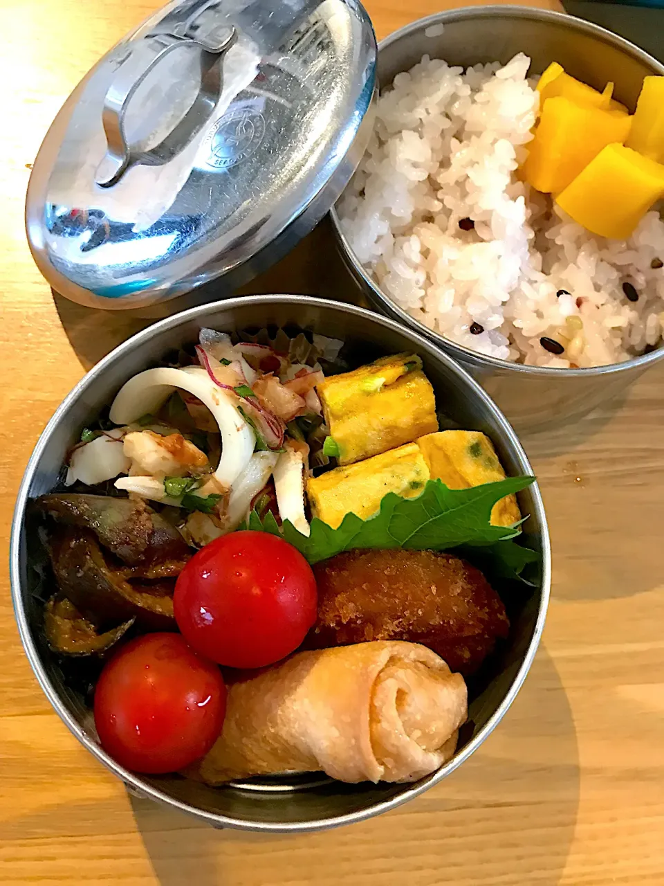 ヤリイカのマリネ弁当🍱|ちっくんさん