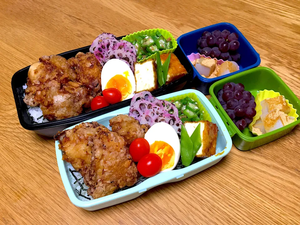 Snapdishの料理写真:鶏唐揚げ弁当|ゆさん