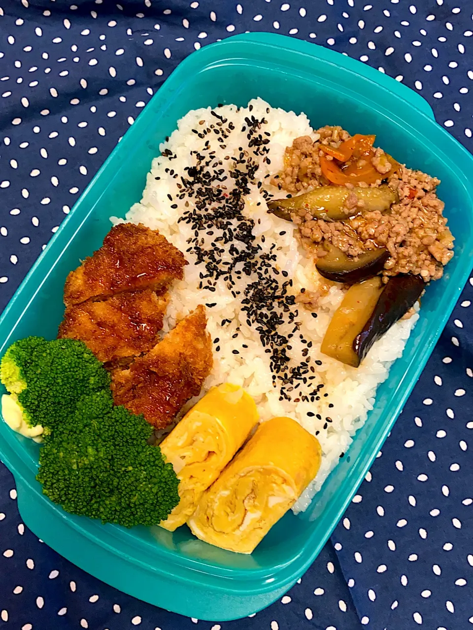 2021.7.8高校⚽️麻婆ナス弁当～🍱😋|mari-pさん