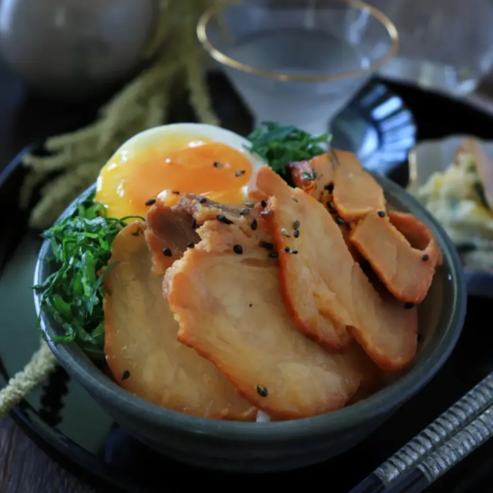 🌱味噌焼豚丼🌱|ayaoさん