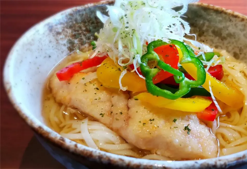 Snapdishの料理写真:イトヨリの南蛮漬そうめん|半田手延べそうめんの店 阿波や壱兆さん