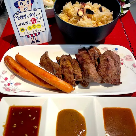 「MC　ジャマイカジャークソース」を使ってみたSnapdishの料理・レシピ写真:ピリ辛ソース食べ比べ