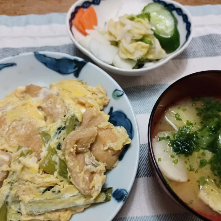 Snapdishの料理写真:揚げ玉丼|ぱいんてーるさん