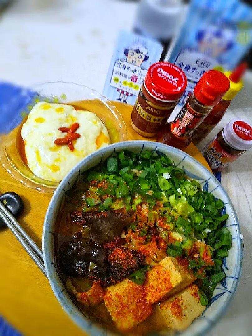 激辛蒟蒻麺‼️と四川ラー油で食べるサイリウム豆花|setuさん