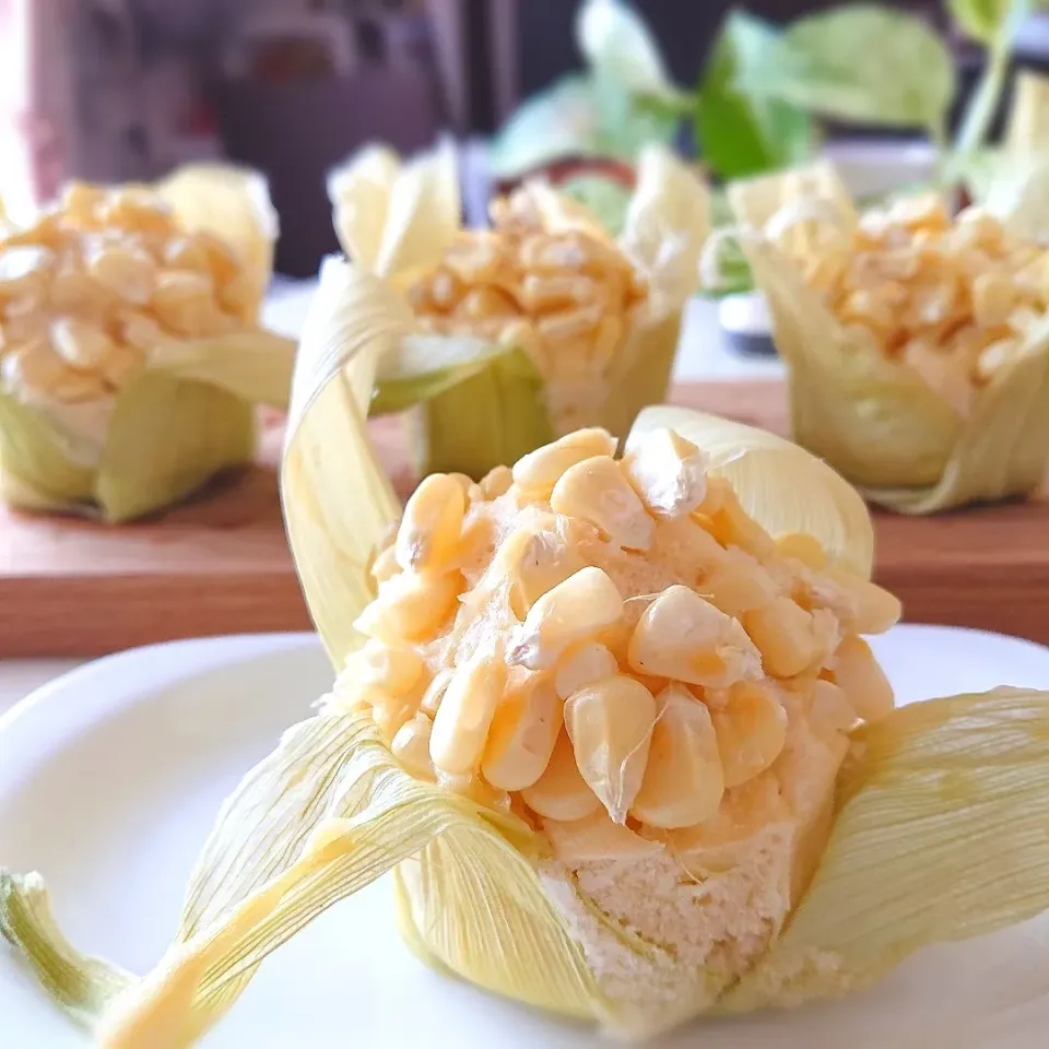 るん♪さんの料理 とうもろこし蒸しパン🌽♪|ポトスさん