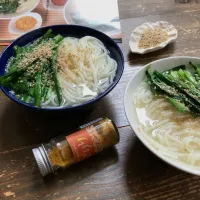 Snapdishの料理写真:にらひやむぎ