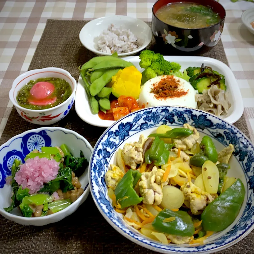 今日の夕ごはん★豚肉と玉ねぎとピーマンと甘酢らっきょうのカレー炒め|riko30294さん