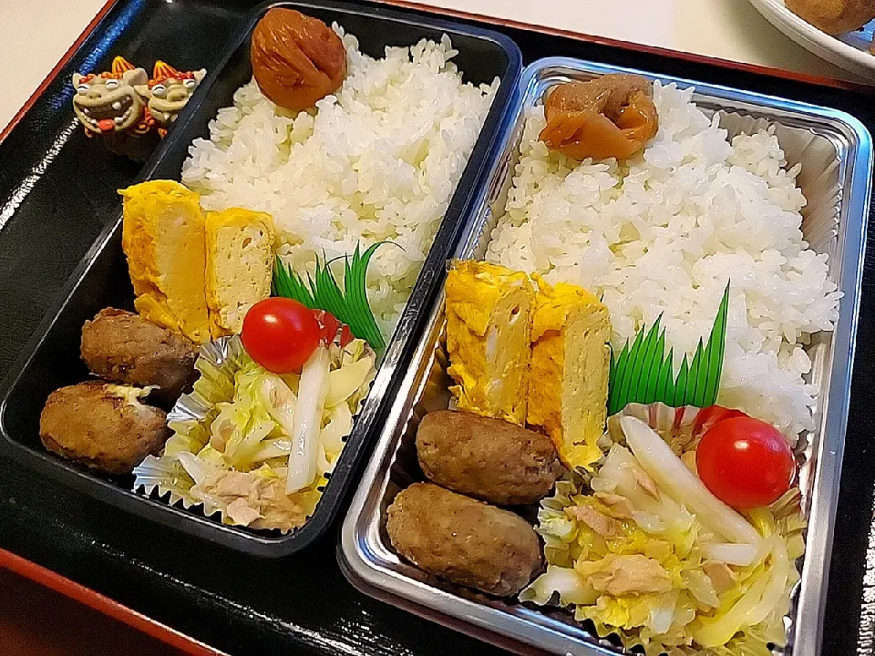 夫弁当、息子弁当|みどりさん