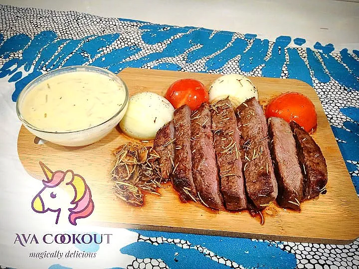 Rosemary Steak with Cheesy Sauce 
Check out the recipe at my YouTube Channel
 ' Ava Cookout '|Averine Micheleさん