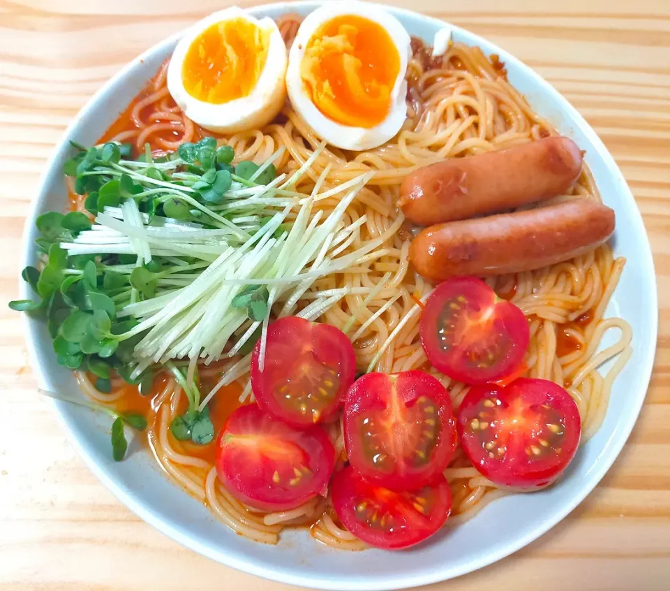 糖質ゼロ麺でビビン麺|おすずさん