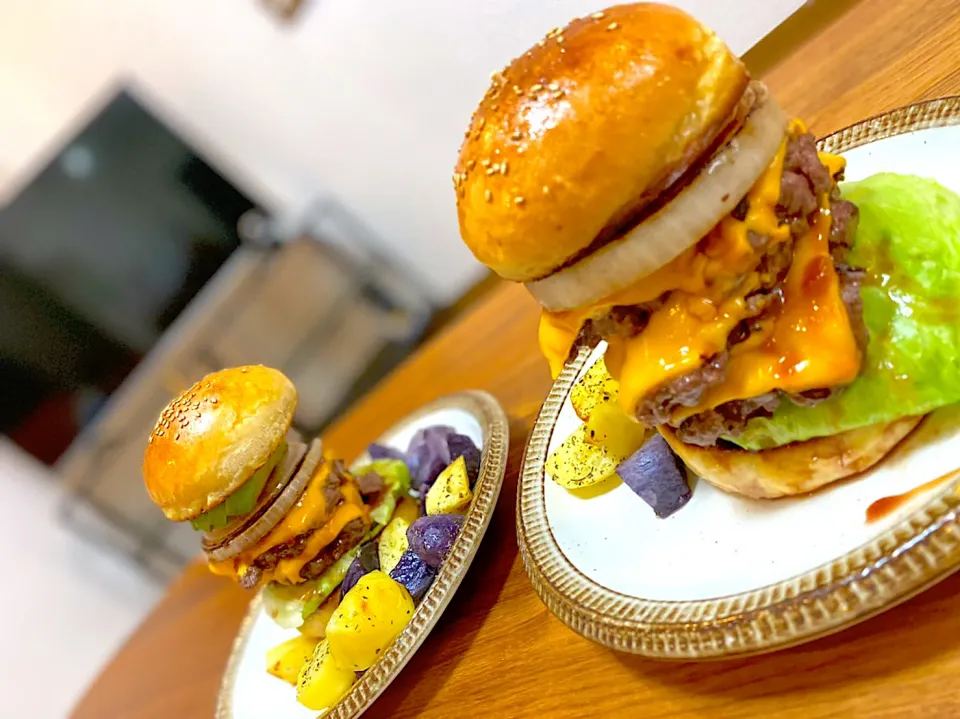 手作り！グルメバーガー🍔|ふくすけ食堂さん