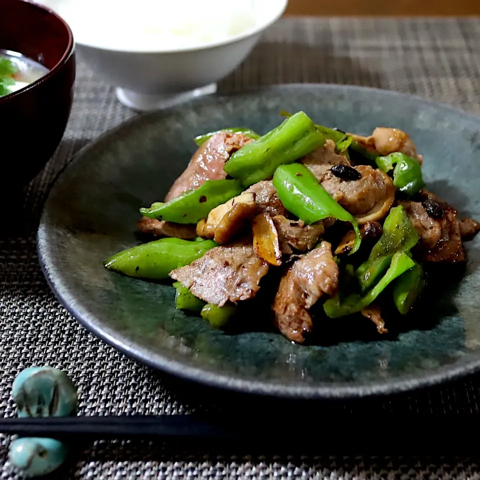 牛ヘレと甘長の豆豉炒め|かおるさん