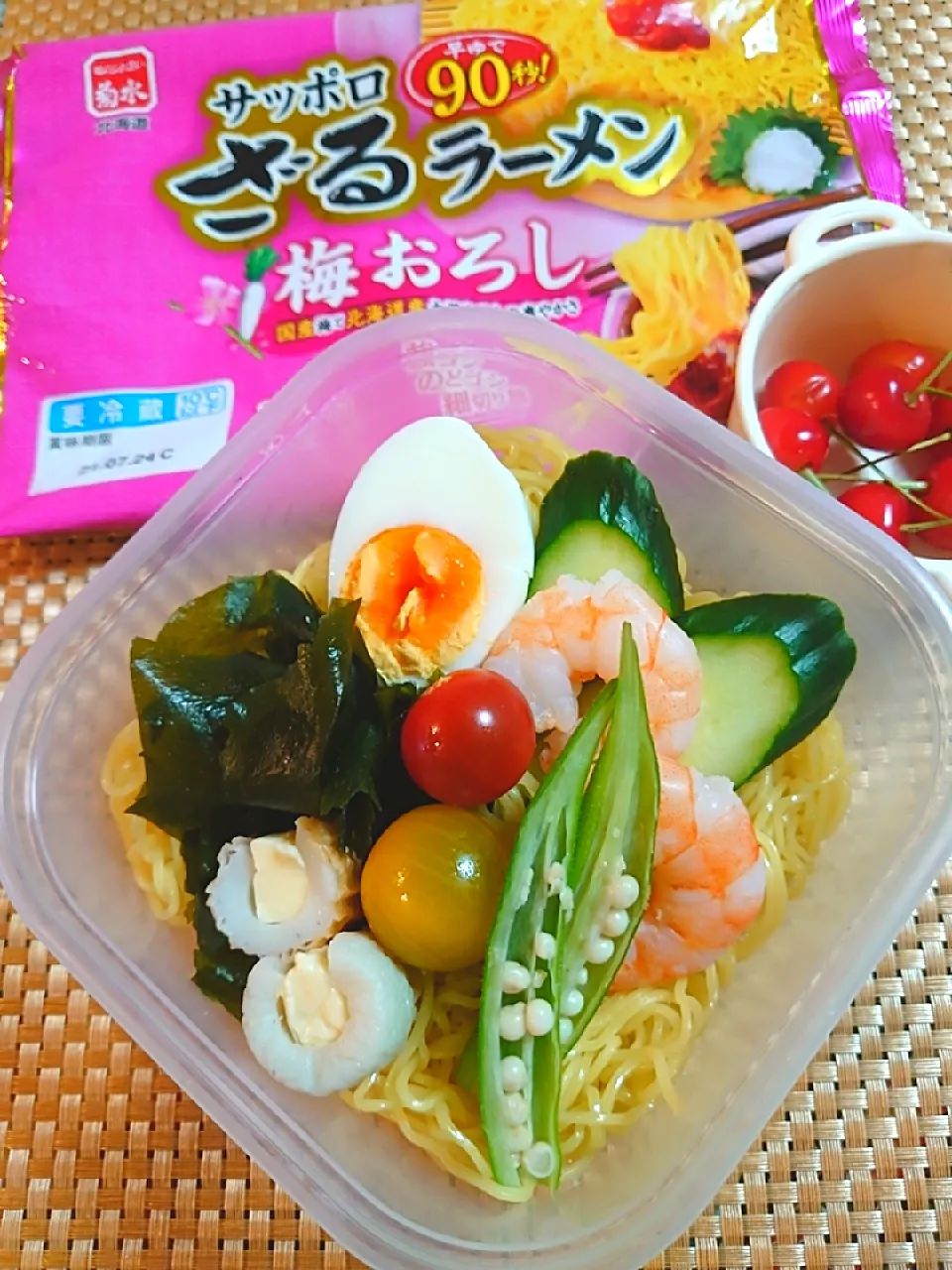 梅おろしざるラーメン弁当🍱|ポチさん