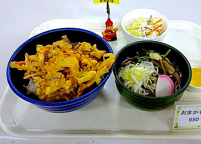 あさり入りかき揚げ丼＆半そばセット|nyama1さん