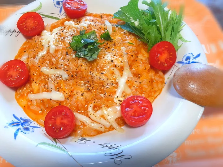 先日のトマト🍅ラーメンからの～
　トマト🍅リゾット🍃|びせんさん