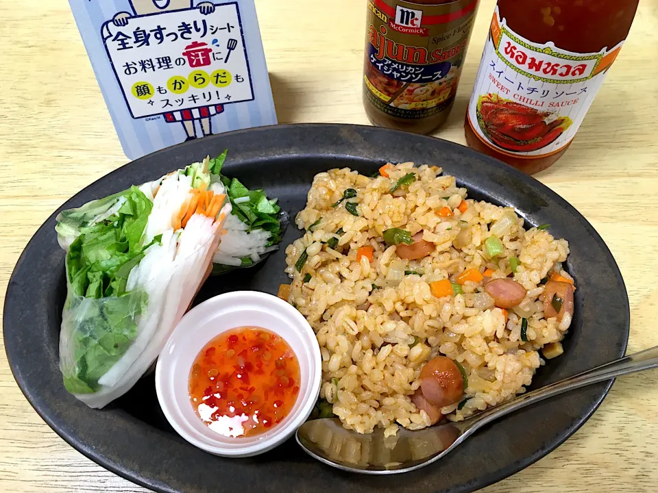 ジャンバラヤ＆生春巻き|MKさん