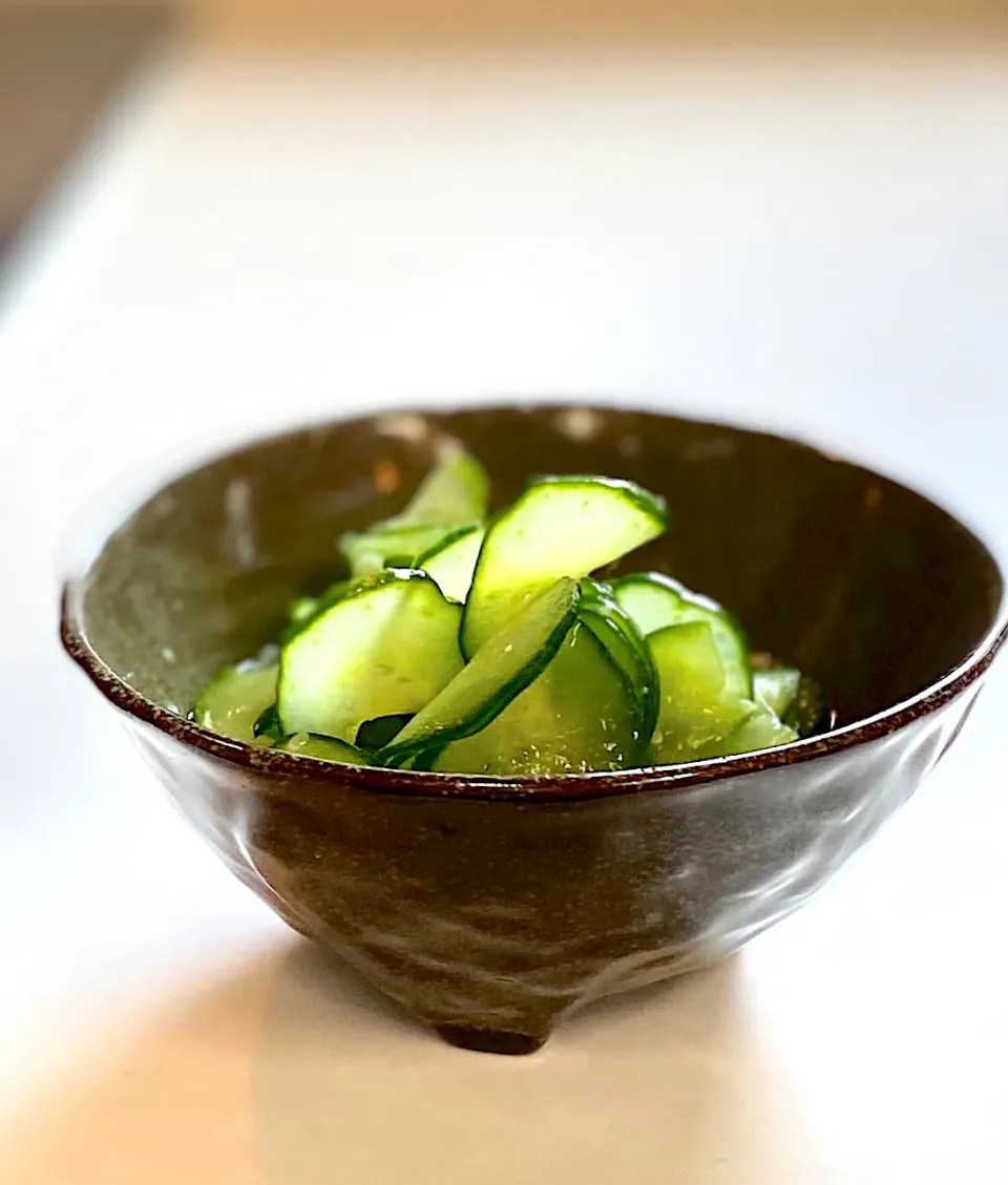 胡瓜だけの酢の物|かっちゃん杉さん