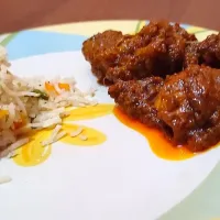 Hyderabad chicken with egg fried rice|Tanya Bhakatさん