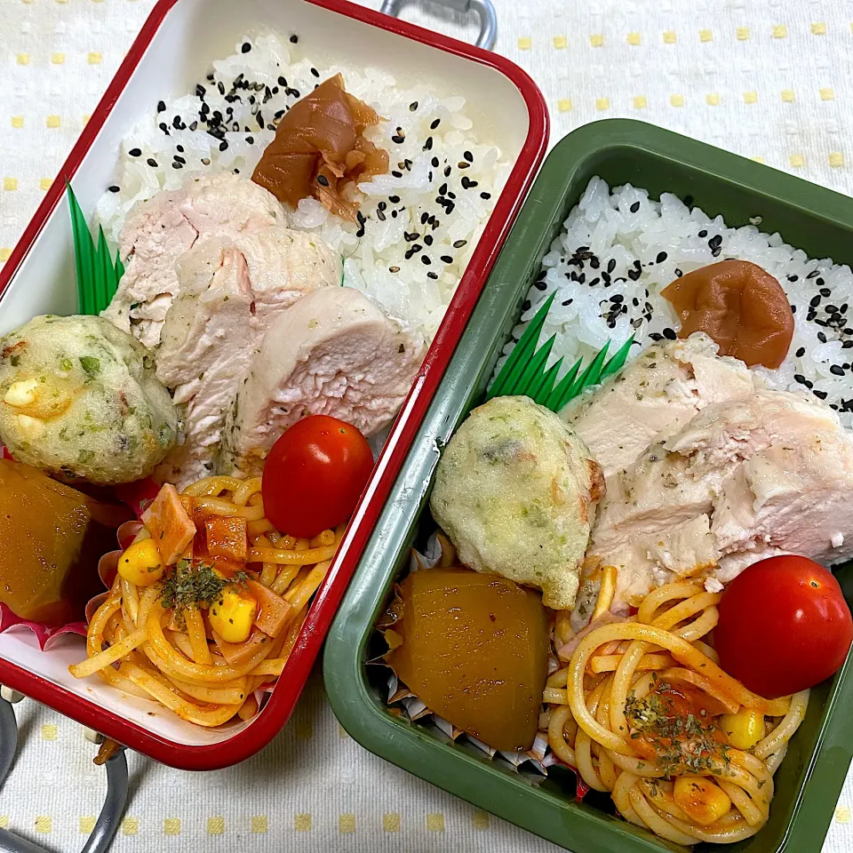 Snapdishの料理写真:娘＆自分弁当♪21.7.14|れもんてぃさん