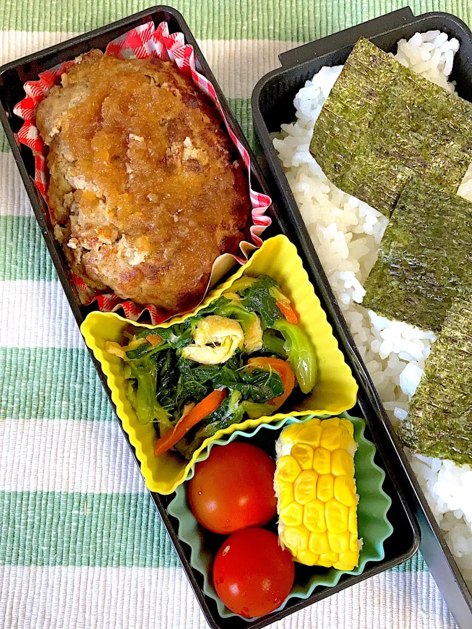 7/14☆旦那☆妻バーグ弁当|ちーさん