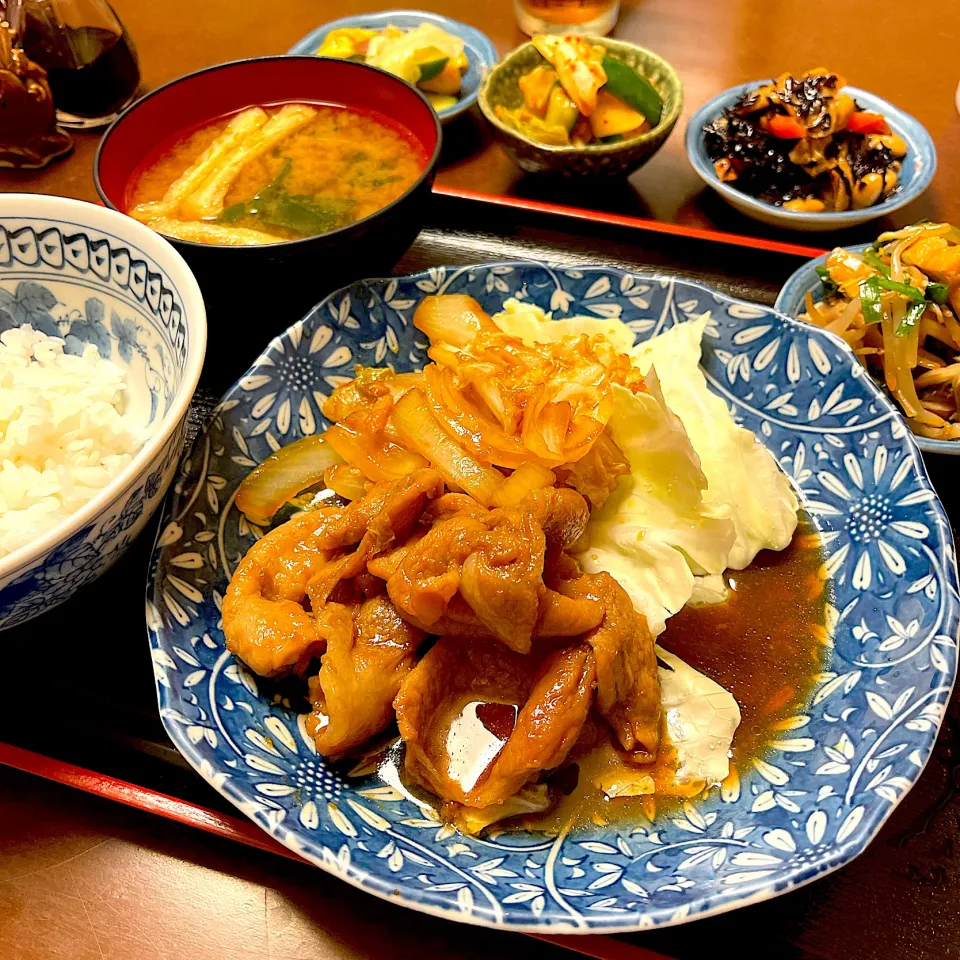 豚のしょうが焼き定食@わさび(月島)|塩豚骨さん