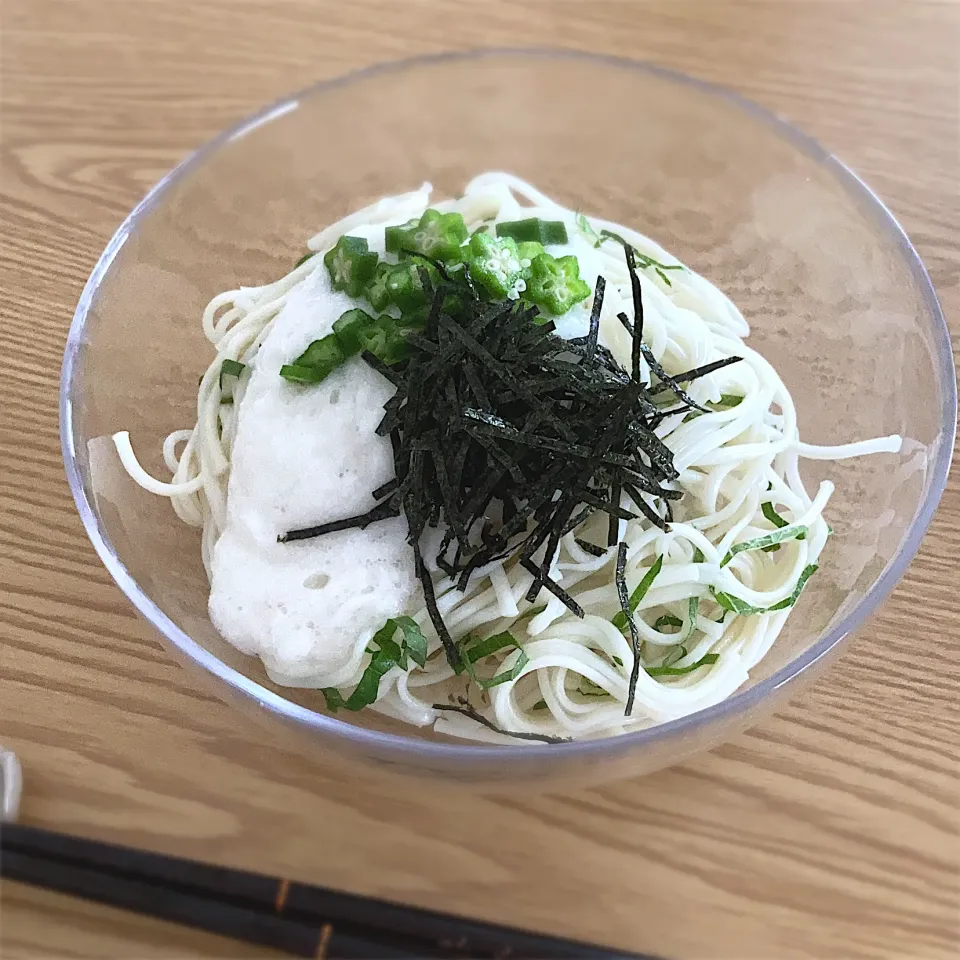 ネバとろそうめんでランチ|ツインうさぎさん