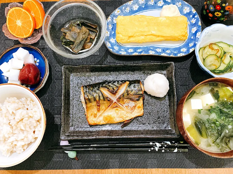 Snapdishの料理写真:鯖の塩焼き定食|ゆうかさんさん