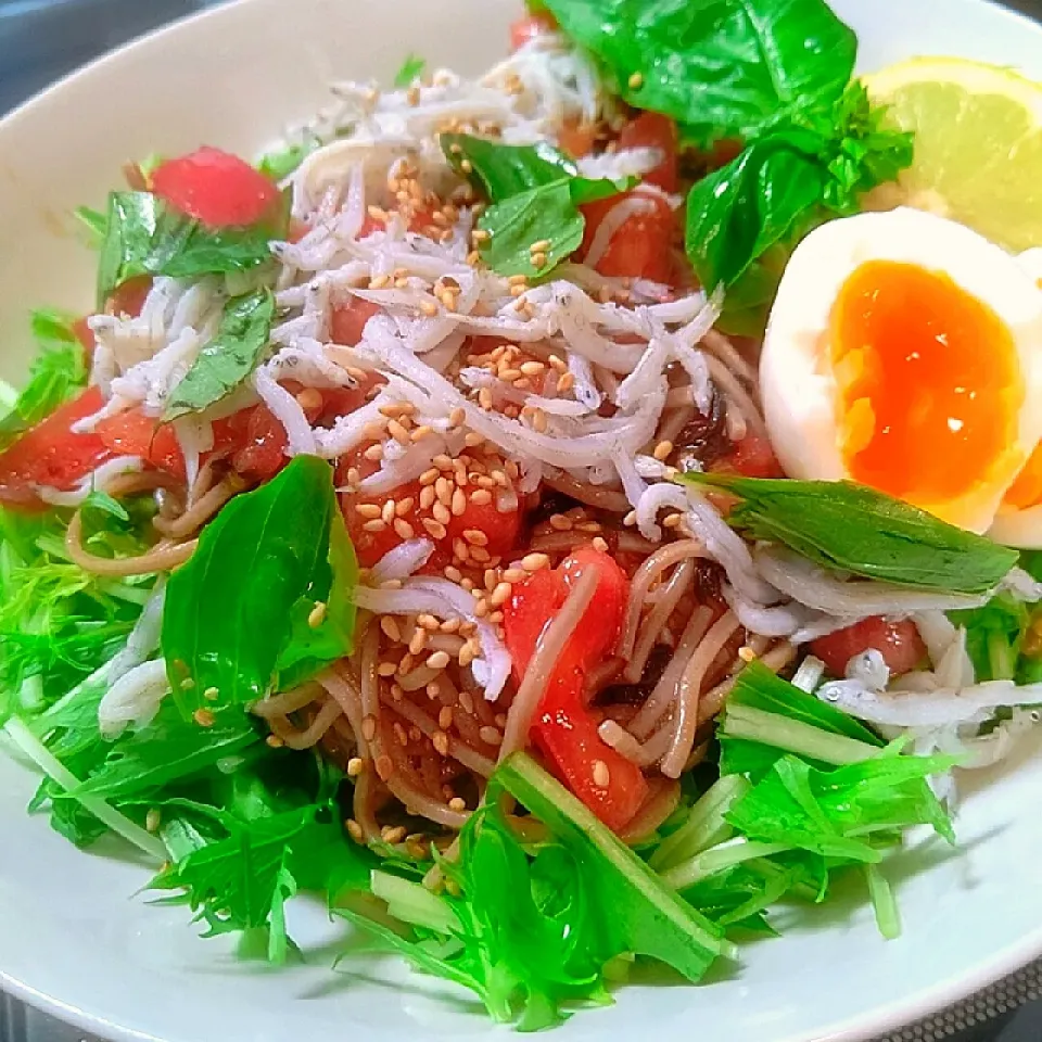 トマトバジルの檸檬蕎麦～♪♪|砂糖味屋キッチンさん