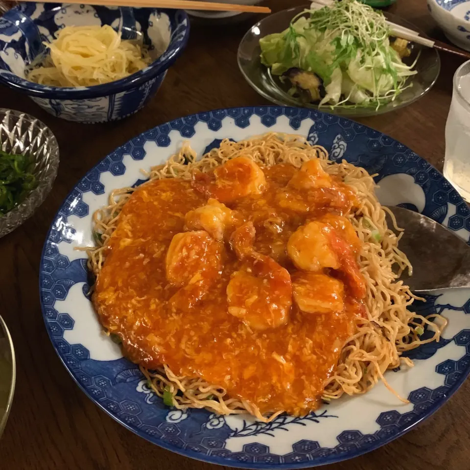 エビチリあんかけ焼きそば|kayoさん