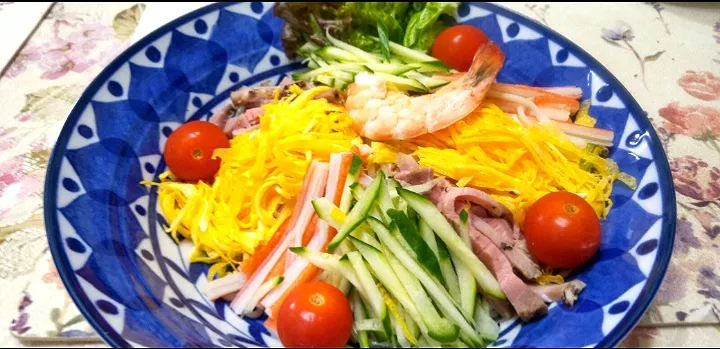 '21.7/14
こんにゃく麺で冷やし中華😋|たえさん