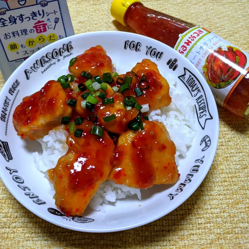 2021/07/14　鶏チリ丼💕|ちいたんさん