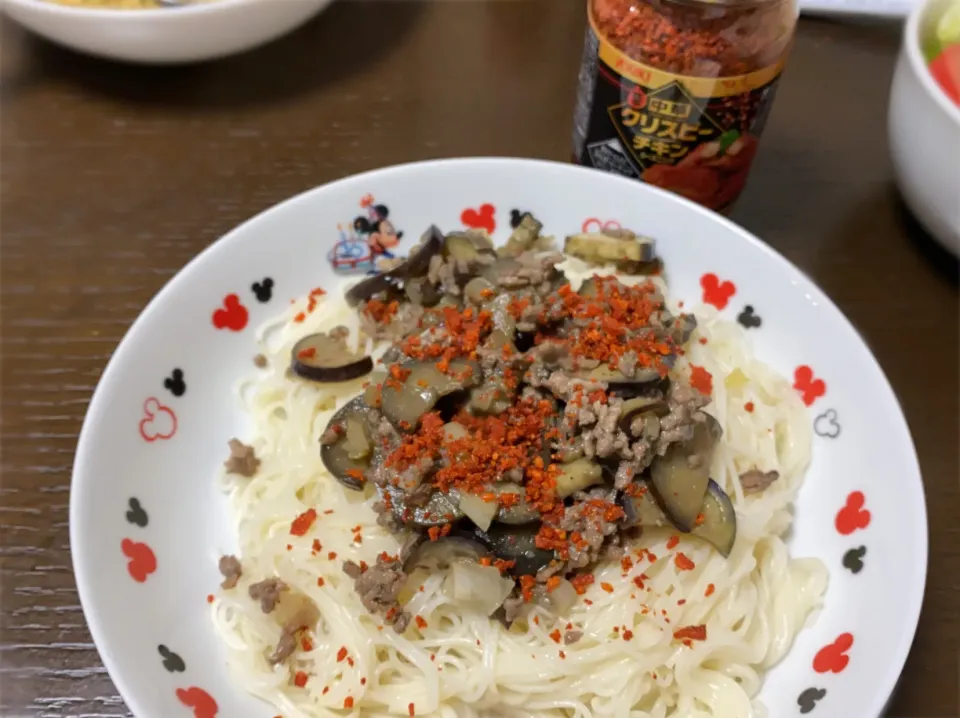 茄子とひき肉のピリ辛そうめん|satomiさん