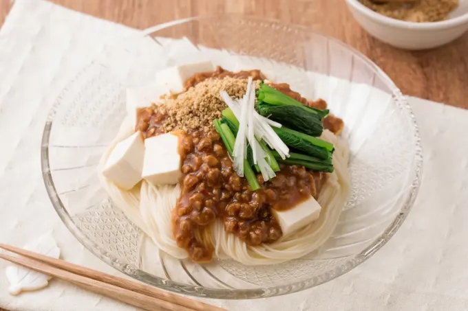 Snapdishの料理写真:冷やし麻婆豆腐そうめん|マルコメ キッチンさん