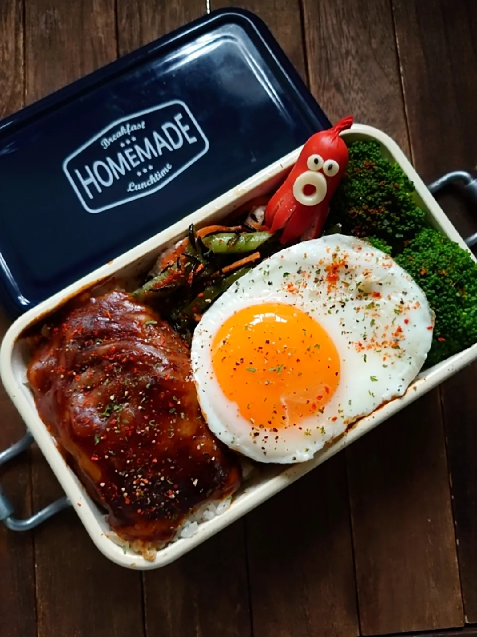 漢の…自分用🍱白飯が進むぜロコモコ丼弁当|ᵏᵒᵘさん