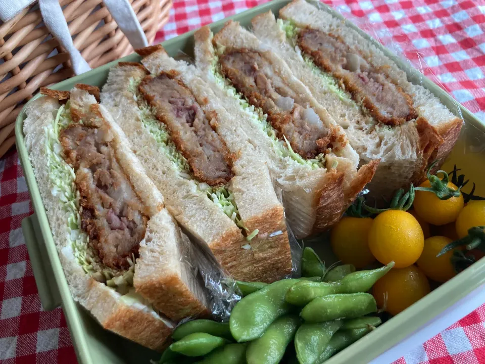 ＊メンチカツサンド弁当🥪＊|＊抹茶＊さん