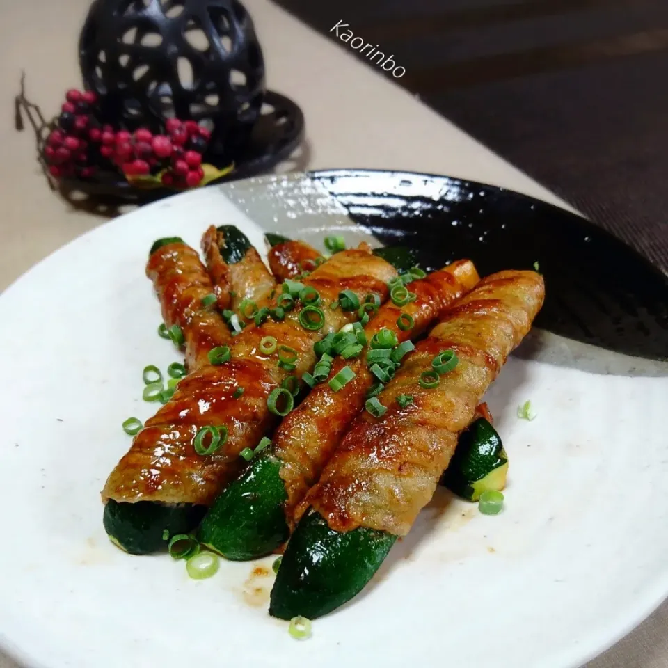 からあげビールさんの料理 白飯どろぼう♪茄子の肉巻きオイスター生姜照り焼き|Kaorinboさん