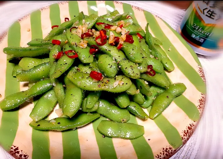 枝豆のペペロンチーノ🌶️|びせんさん