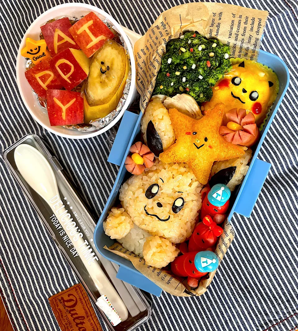 イーブイ&ピカチュウ弁当🧡|かなさん