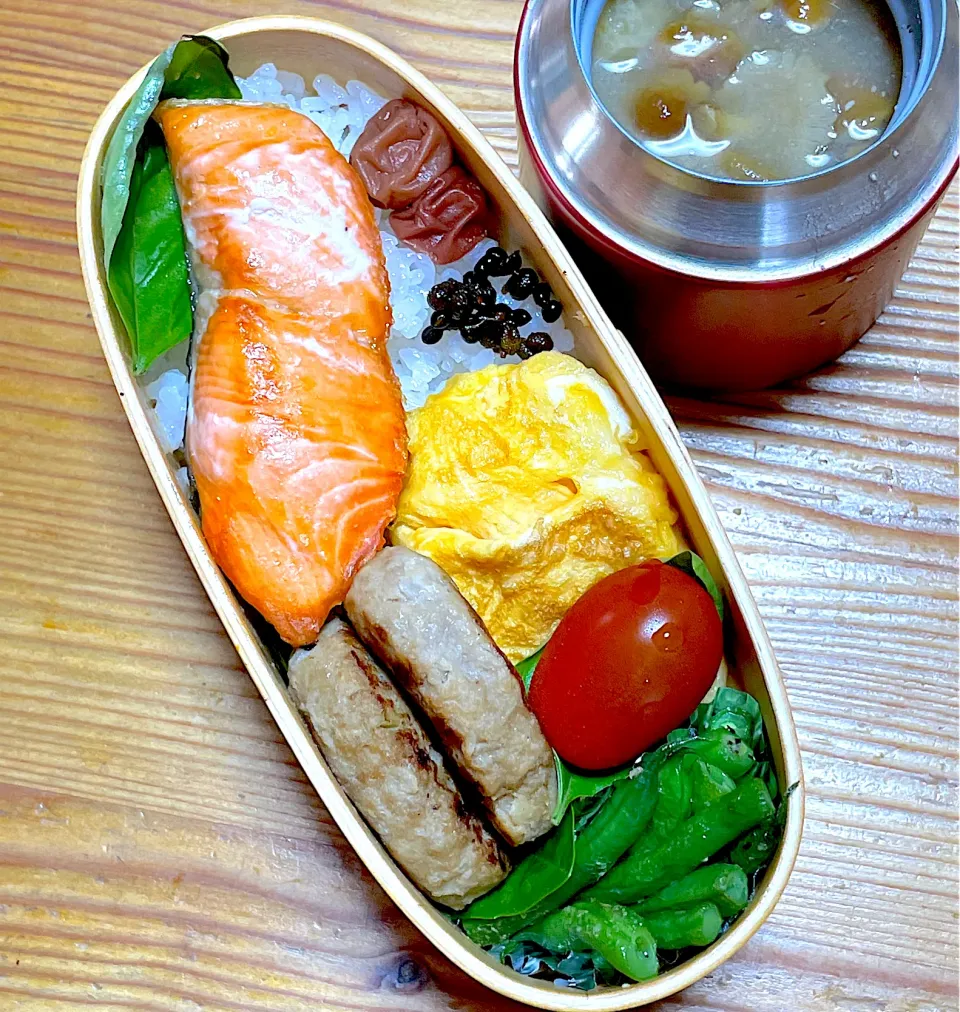 今日のお弁当🍱お味噌汁はなめことお揚げ|misakoさん