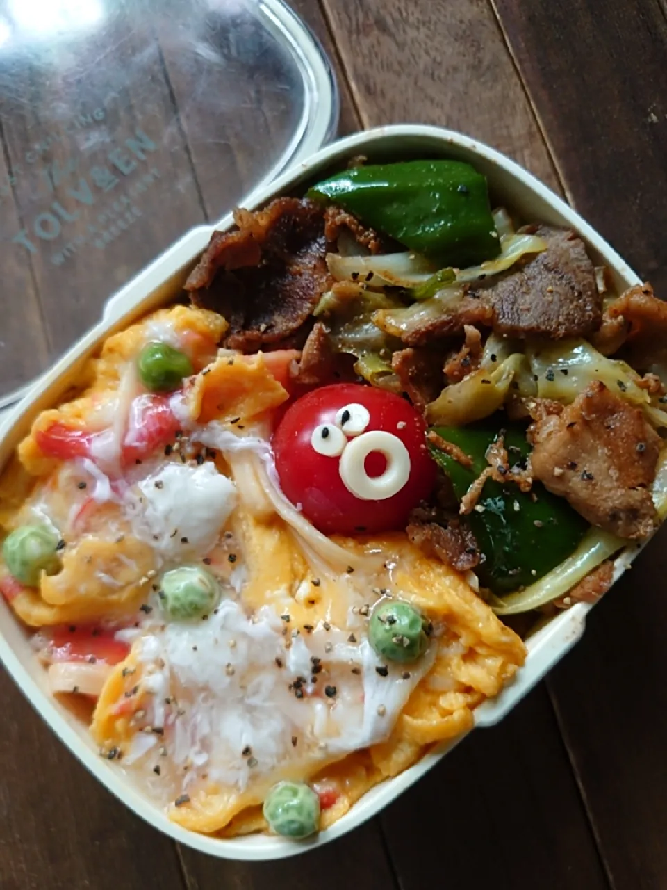 漢の…長女用🍱塩天津飯と回鍋肉の中華弁当|ᵏᵒᵘさん