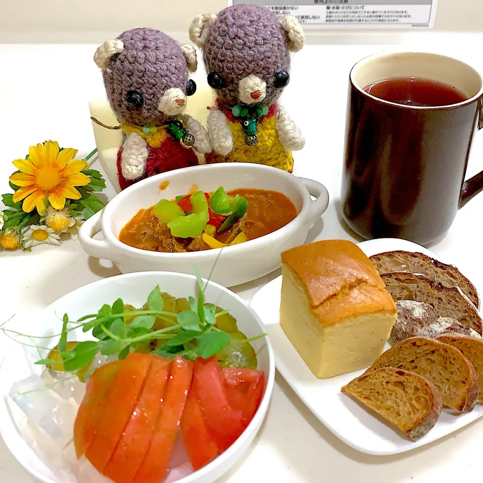 Snapdishの料理写真:お昼ごぱん( ´ ▽ ` )|chagashiさん