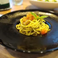 Snapdishの料理写真:バジルとトマトの冷製パスタ