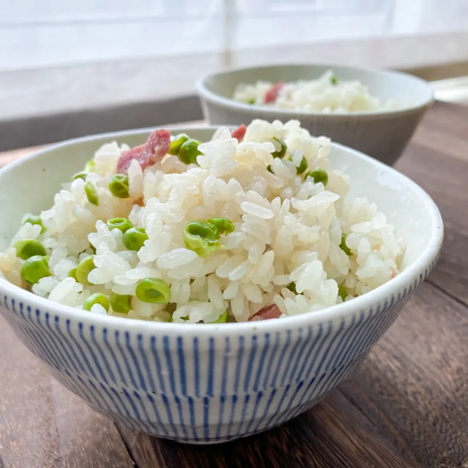 サイゼリアの青豆温サラダで簡単青豆ご飯|ぶりてりあさん