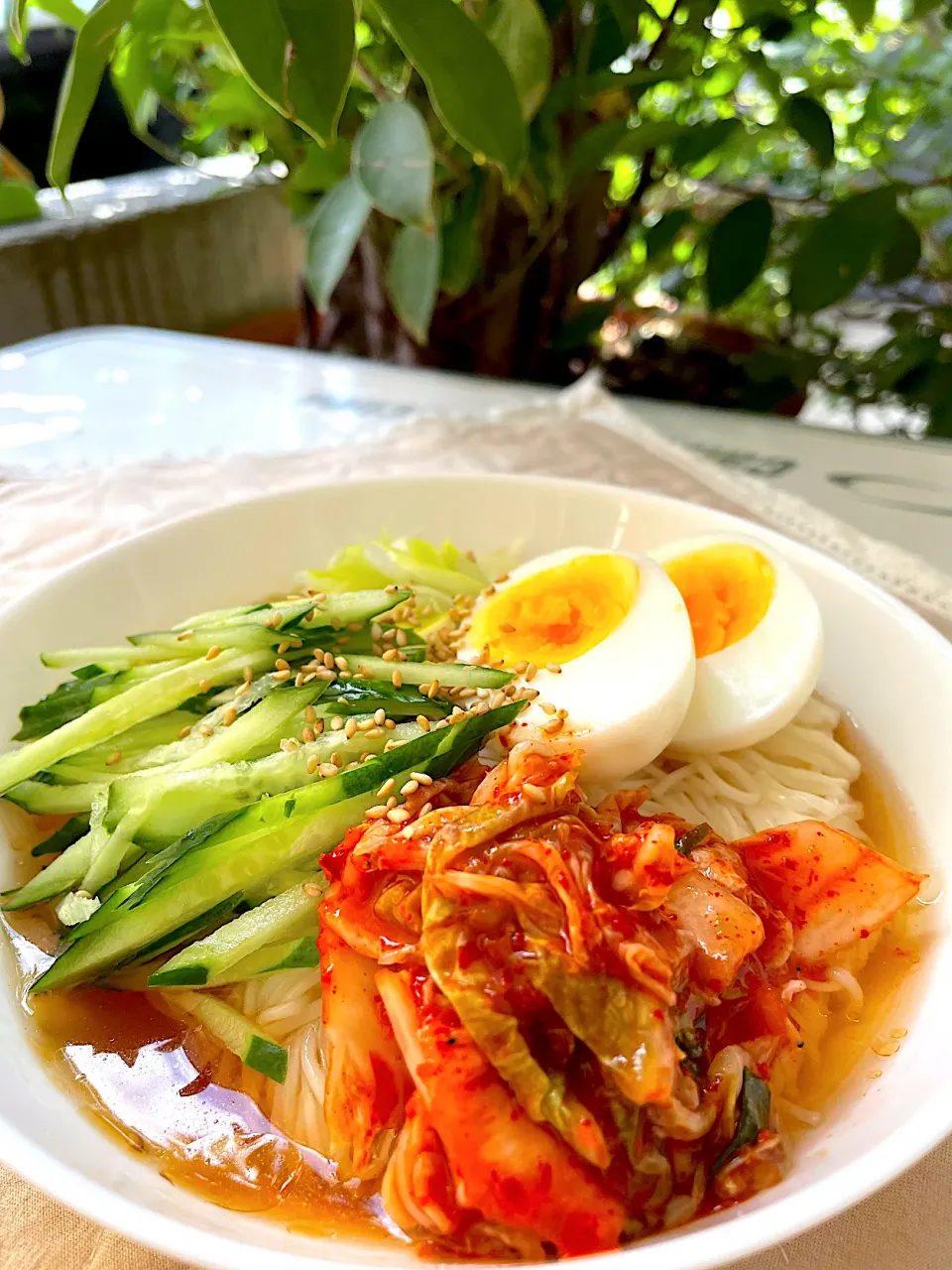 素麺のぶっかけ韓国冷麺風🇰🇷|だまさん