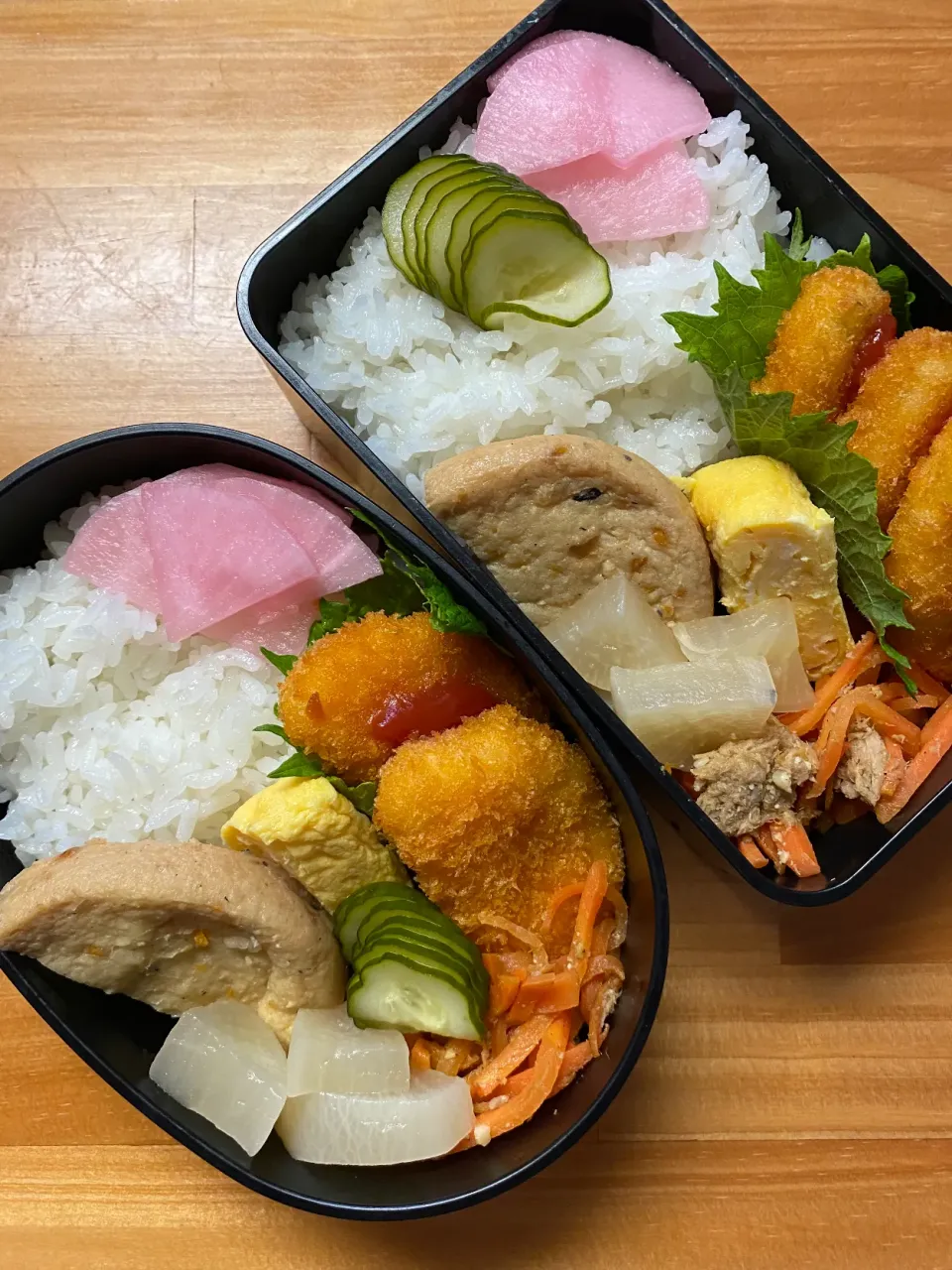 Snapdishの料理写真:日曜の夫婦弁当|aru_sakazakさん