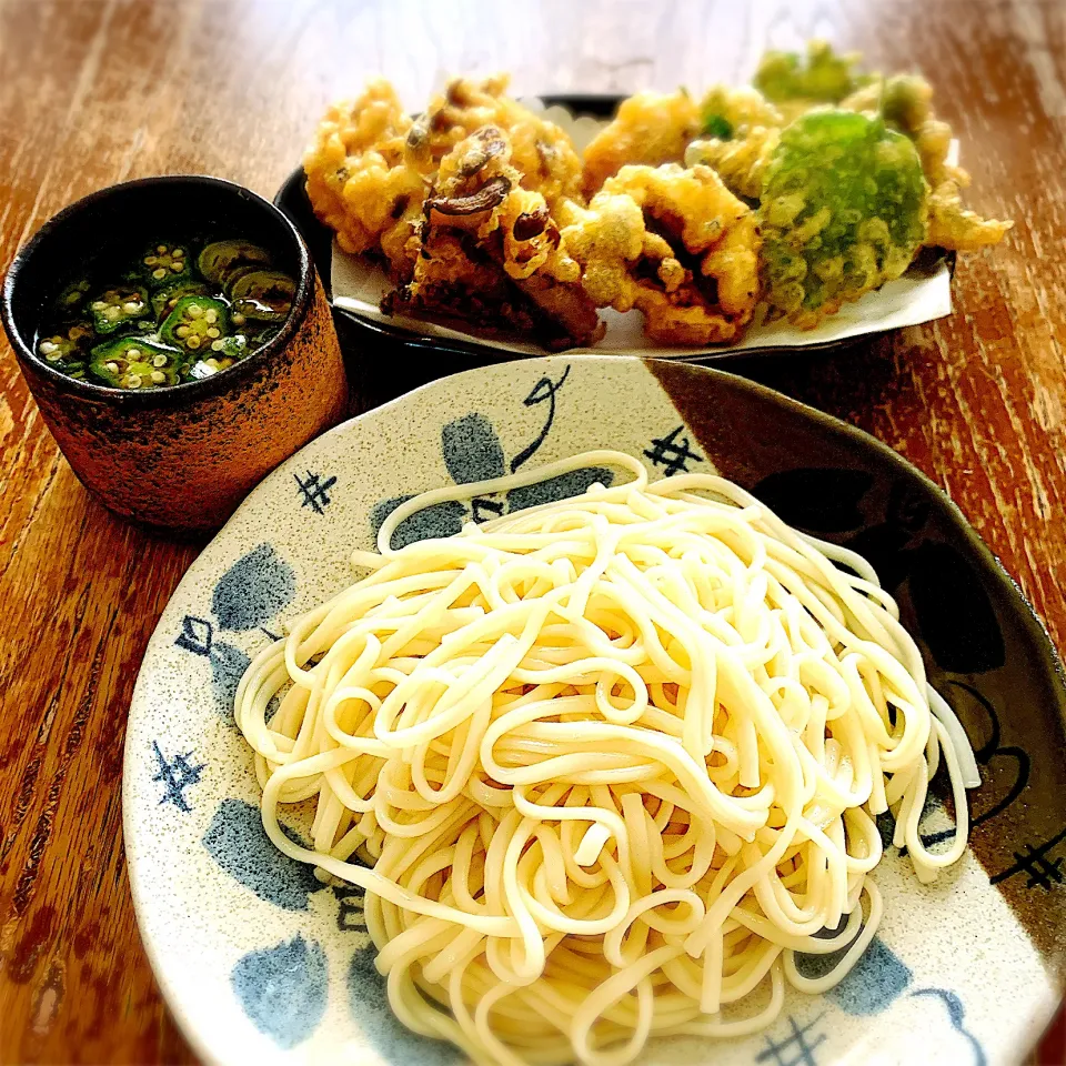 天ざる饂飩【キノコ】|プチテンよすさん