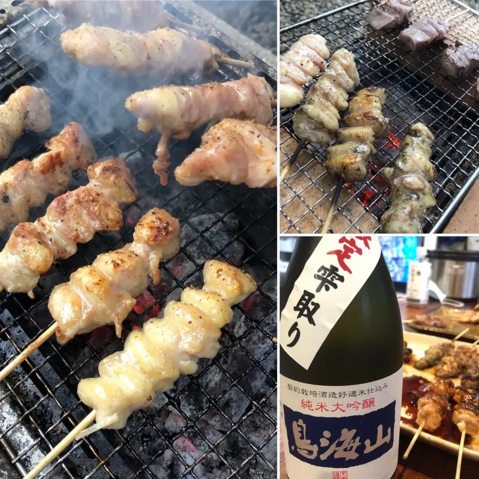 焼き鳥は備長炭で。日本酒が美味しい。|Hiro Yanさん