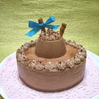 ダーリン作⸜🌷︎⸝‍
低糖質 チョコムースcake🎂
～on theチョコプリン🍮〜
土台はレンチン簡単 大豆粉スポンジ
ラカント使用です(๑´ლ`๑)ふふ♡