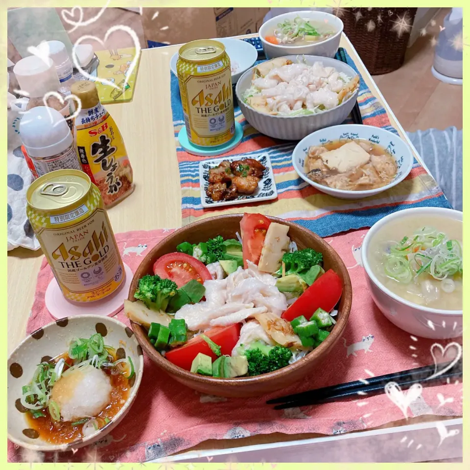 Snapdishの料理写真:７／１８ ｓｕｎ 晩ごはん🍴＊○°|rinaronarさん