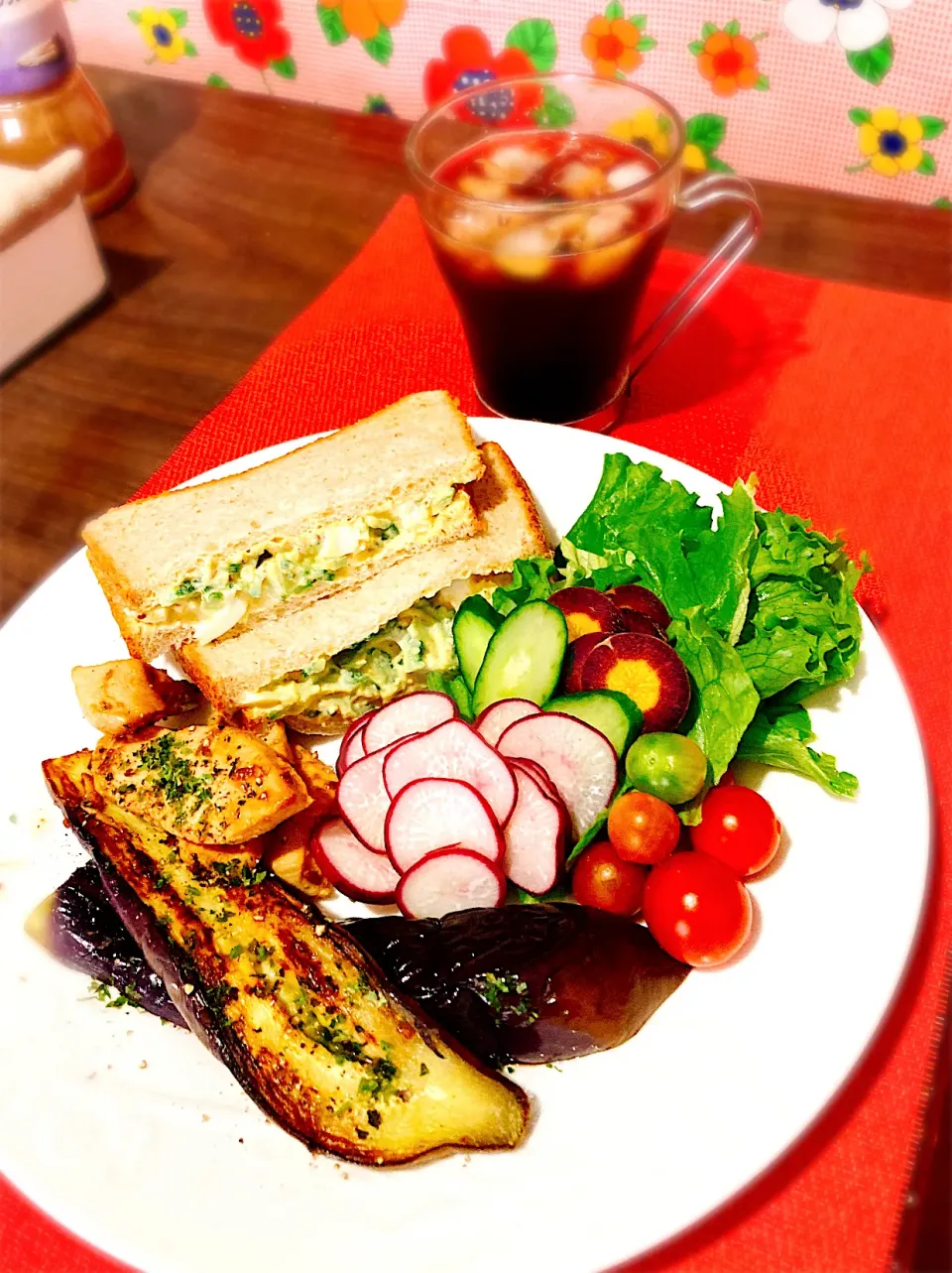 Snapdishの料理写真:🍀今日の朝ごはん🍀ミケさんの焼き茄子を参考に^ ^|ちゃんノンさん